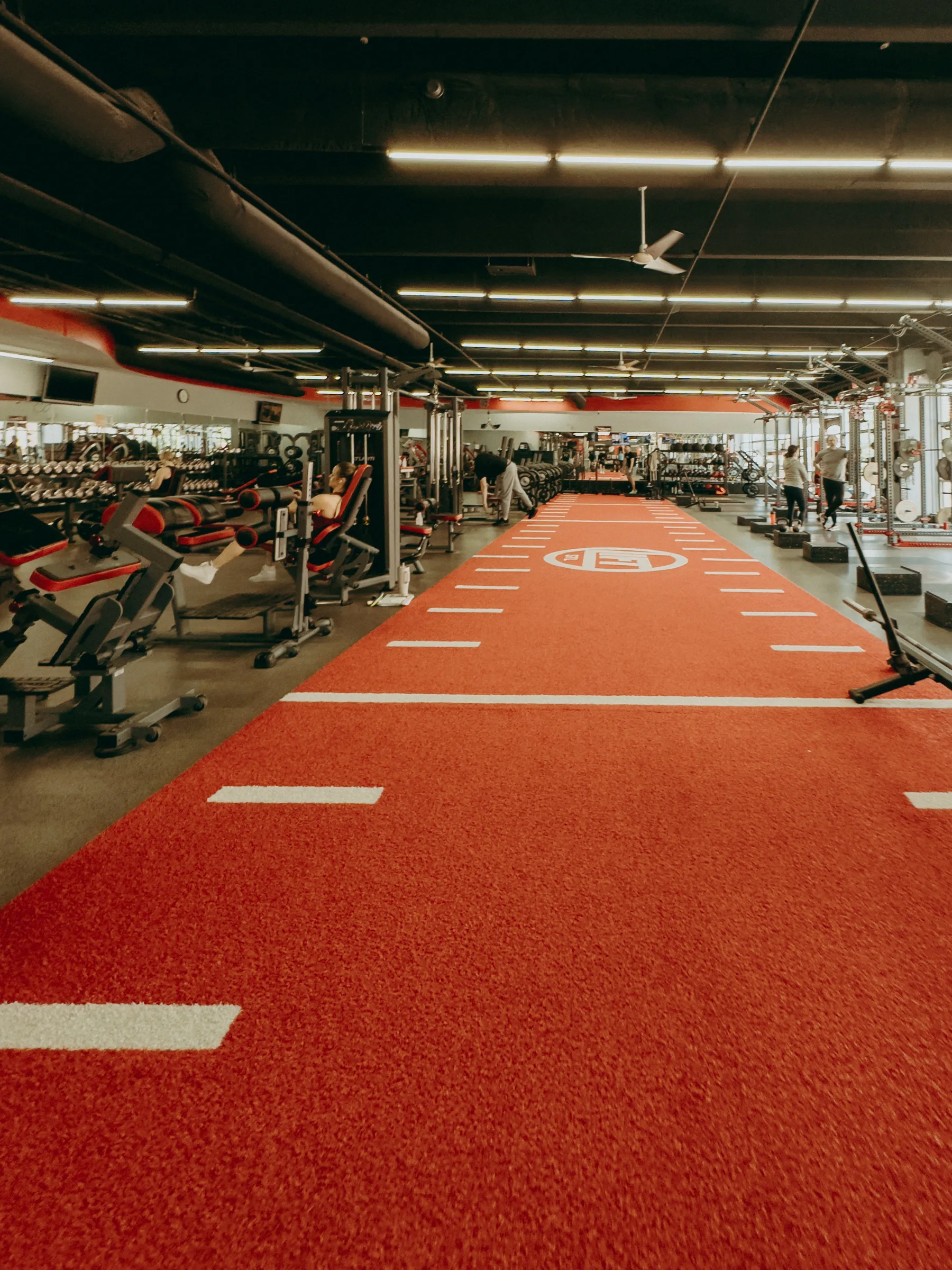 Open training floor with room to move